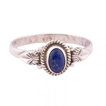 OVAL LEAF SIDE LAPIS RING