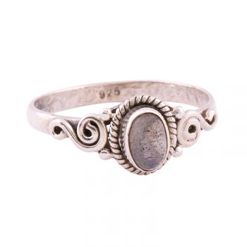 OVAL LEAF SIDE MOONSTONE RING