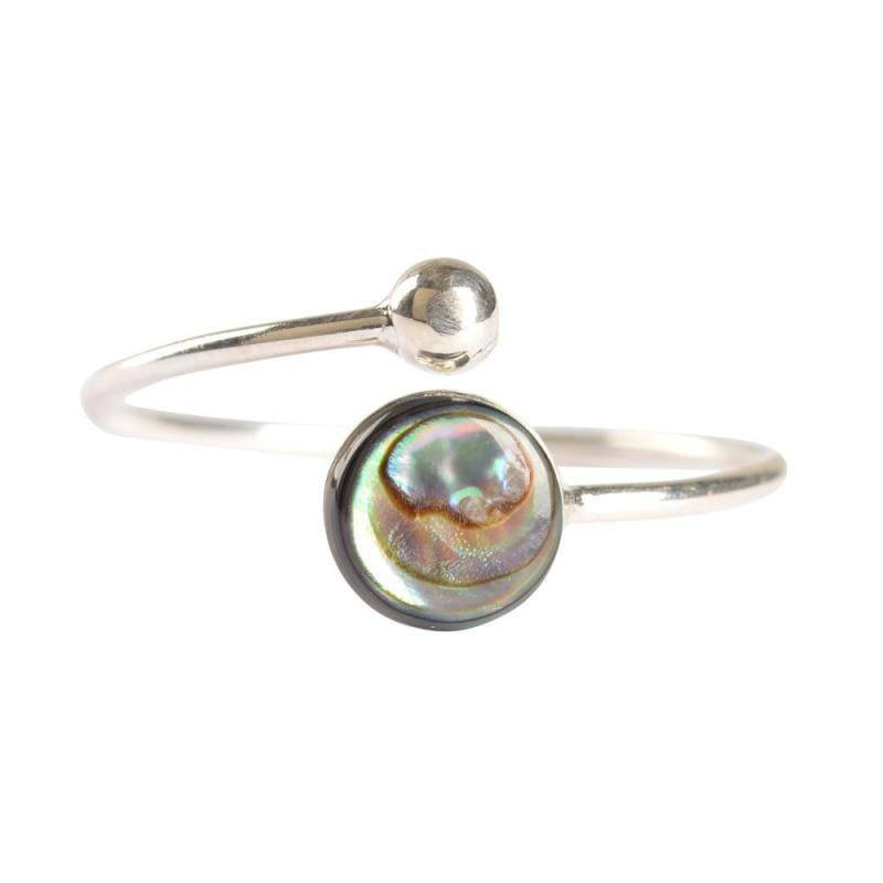 ADJUSTABLE ABALONE SHELL RING