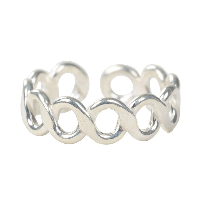 SILVER 8 FIGURE TOE RING