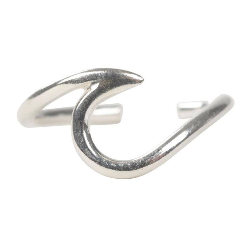 SILVER WAVE TOE RING