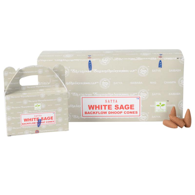 WHITE SAGE BACKFLOW INCENSE CONE DISPLAY