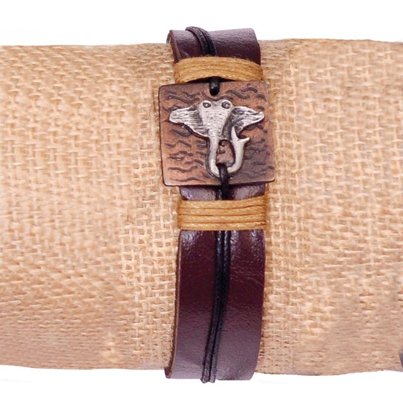 ELEPHANT LEATHER BRACELET