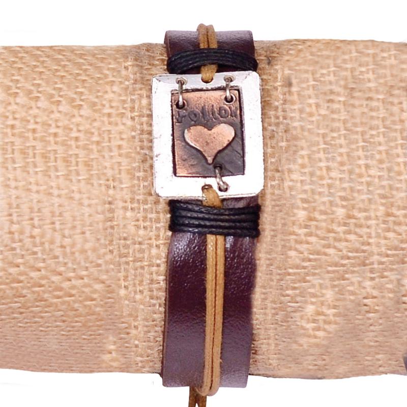 FOLLOW YOUR HEART LEATHER BRAC