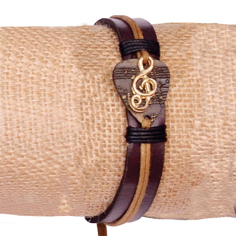 MUSICAL NOTE LEATHER BRACELET