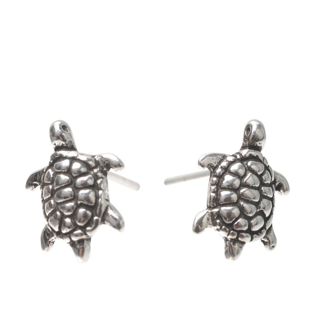 TURTLE SILVER STUDS