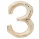 SMALL WOODEN NUMBERS 3