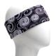 BLACK & GREY SPIRALS HALF SIZE BANDANA