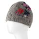 KNIT HAT WITH FLOWERS 1