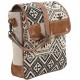 BLACK AND BROWN PATTERN CROSSBODY WITH TUCK LOCK CLOSURE 2