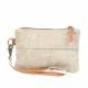 CANVAS STAMP WRISTLET POUCH 2