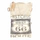 WEST US 66 PASSPORT CANVAS BAG WITH ADJUSTABLE STRAP