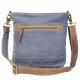 DEER PRINT CANVAS SHOULDER BAG WITH COWHIDE POCKET 2