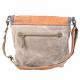 VINTAGE 1986 CANVAS SHOULDER BAG WITH LEATHER TRIM AND FLAP 2