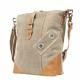 PLAIN CANVAS & LEATHER CROSSBODY BAG WITH BUCKLE 1