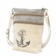 ANCHOR WITH TWO ZIPPER CANVAS SHOULDER/CROSSBODY BAG 1