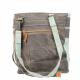 GREY AND AQUA COLUMBIAS CANVAS TOTE 2