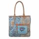 BLUE AND BROWN WITH FISH CANVAS TOTE 3
