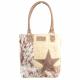 STAR WITH COWHIDE CANVAS TOTE 3