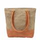 PLAIN CANVAS TOTE WITH LEATHER 2