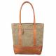 PLAIN CANVAS TOTE WITH LEATHER 3