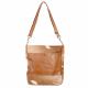 BROWN SHOULDER BAG WITH COWHIDE AND FRONT AND BACK POCKET 3