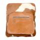 BROWN LEATHER BACKPACK WITH COWHIDE FRONT SECTION
