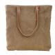 BROWN TOTE WITH DESIGNED FRONT AND COWHIDE SIDES 2