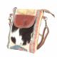 RECYCLED RUG WITH COWHIDE CROSSBODY 1