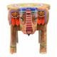 HAND PAINTED WOODEN STOOL NATURAL COLORS 1