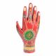 HAND PAINTED WOODEN HAND RED 2