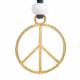 GOLD PEACE PENDANT WITH BLACK CHORD