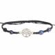 SILVER TREE OF LIFE PULL TIE BRACELET WITH BEADS 1