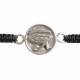 SILVER EYE OF HORUS PULL TIE BRACELET WITH BEADS 2