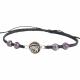 SILVER EYE OF HORUS PULL TIE BRACELET WITH BEADS 1