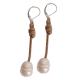 SINGLE PEARL ON SUEDE CORD EARRING 2