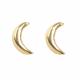 STERLING GOLD STUDS SMALL MOON