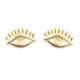 STERLING GOLD STUDS EVIL EYE