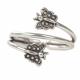 SILVER DOUBLE BUTTERFLY TOE RING