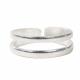 SILVER DOUBLE PLAIN TOE RING