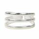 SILVER TRIPLE PLAIN BAND TOE RING